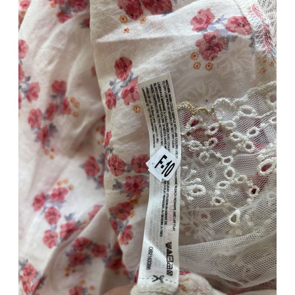 NWT! Free People Intimately Hearts Desire Floral Bodysuit Maxi Slip Flowy Pink~L - Picture 13 of 13